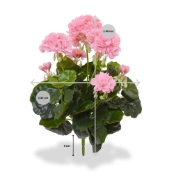 Geranio artificiale 40 cm - rosa