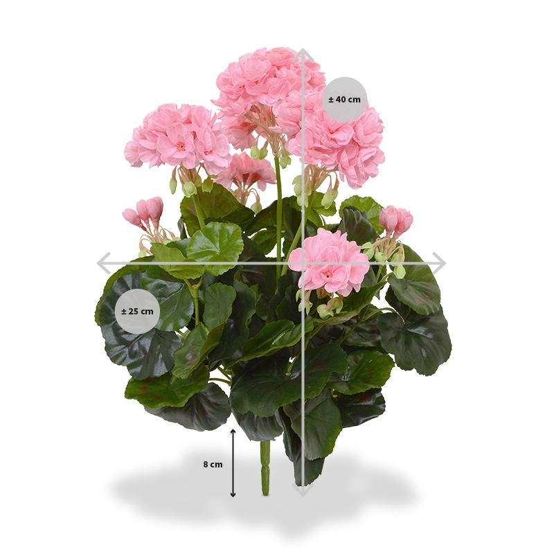 Geranio artificiale 40 cm - rosa