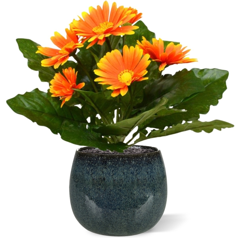 Bouquet artificiale di Gerbera 30 cm arancione