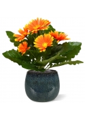 Bouquet artificiale di Gerbera 30 cm arancione
