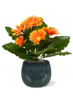 Bouquet artificiale di Gerbera 30 cm arancione