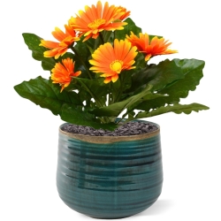 Bouquet artificiale di Gerbera 30 cm arancione