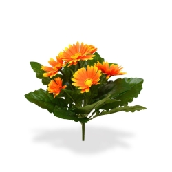 Bouquet artificiale di Gerbera 30 cm arancione