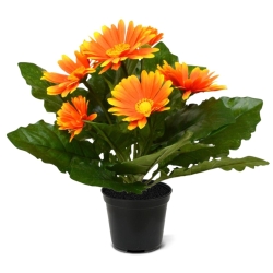 Bouquet artificiale di Gerbera 30 cm arancione