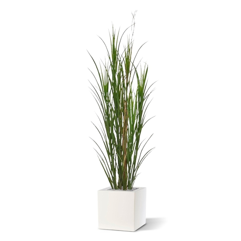Pianta di erba artificiale Reed deluxe 165 cm - verde - resistente ai raggi UV