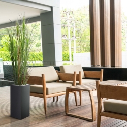 Pianta di erba artificiale Reed deluxe 165 cm - verde - resistente ai raggi UV