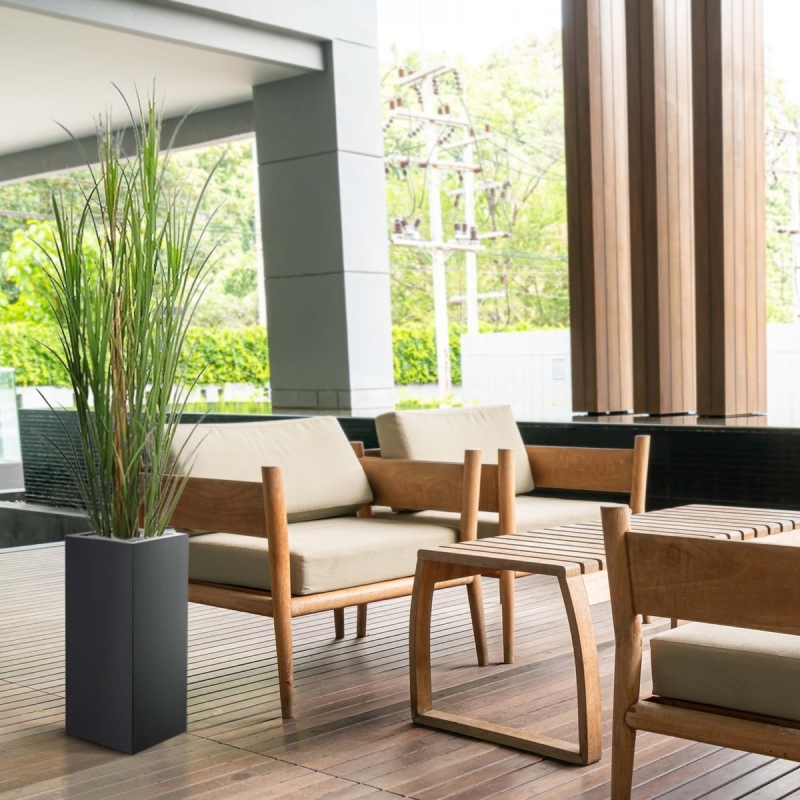 Pianta di erba artificiale Reed deluxe 165 cm - verde - resistente ai raggi UV