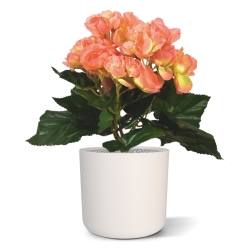 Begonia artificiale in vaso 20 cm - salmone