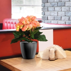 Begonia artificiale in vaso 20 cm - salmone