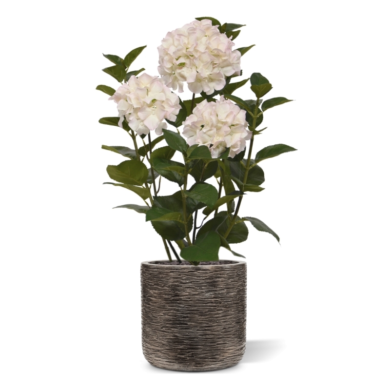 Ortensia Pianta artificiale in vaso 65cm Bianco