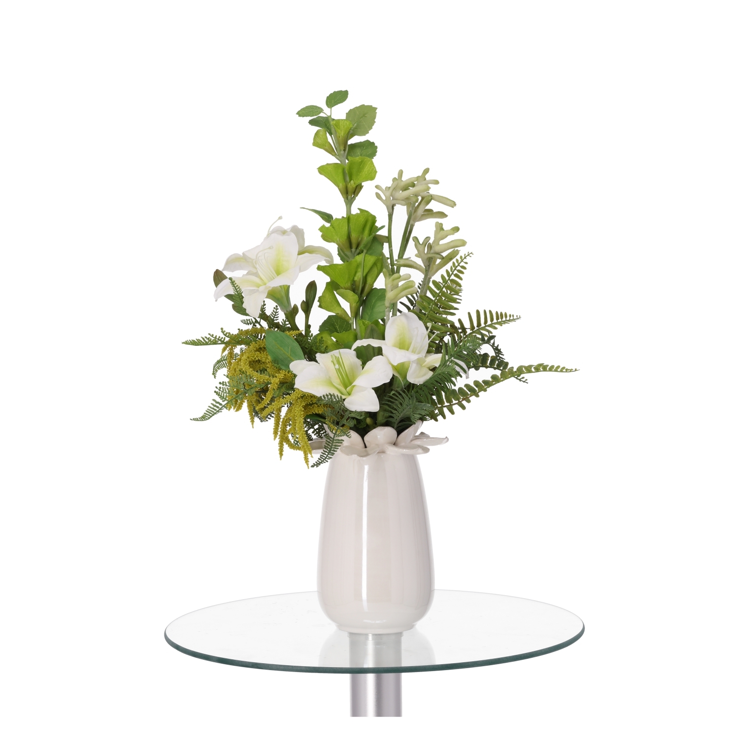 Bouquet d'arte Vivienne Madrid Bianco 45cm