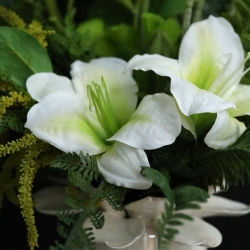 Bouquet d'arte Vivienne Madrid Bianco 45cm