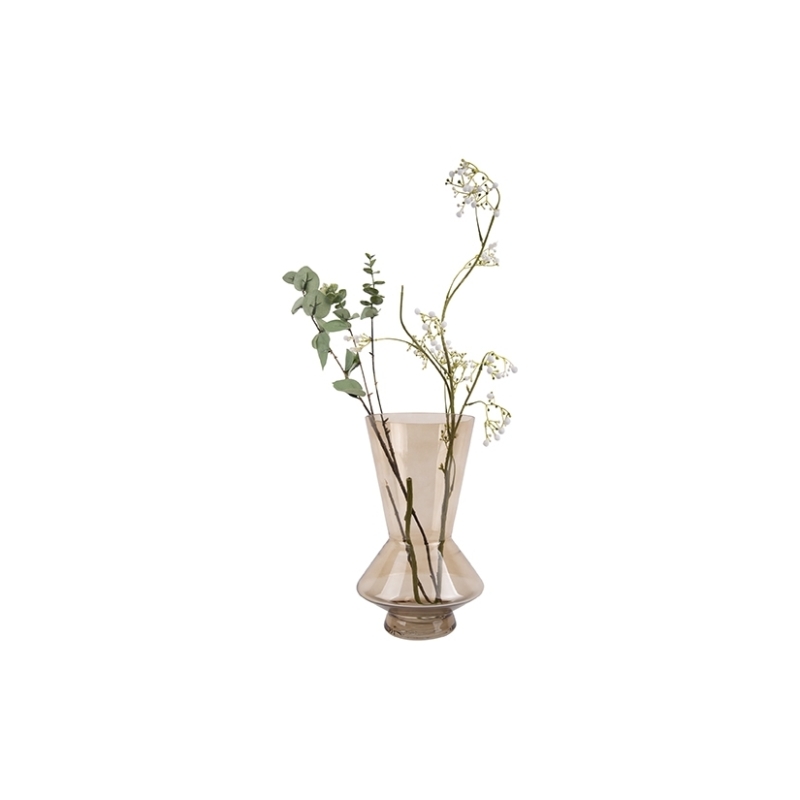Vaso per fiori Glow grande 28x 17 cm - marrone sabbia