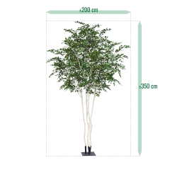Albero artificiale di betulla Deluxe XXL 350 cm