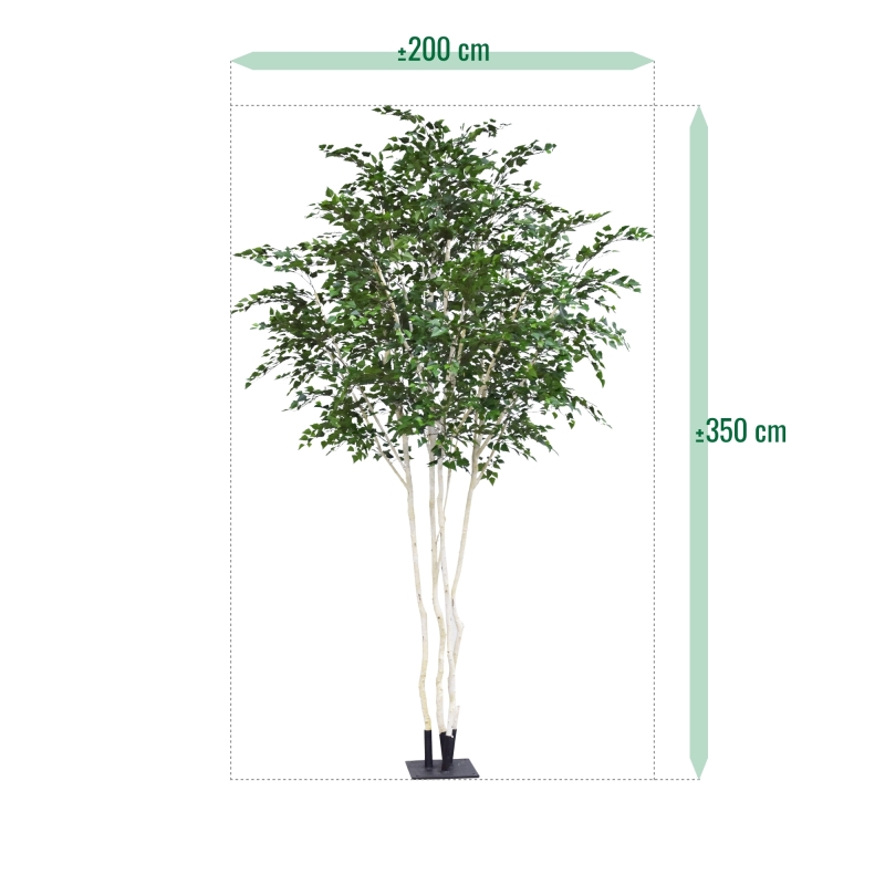 Albero artificiale di betulla Deluxe XXL 350 cm