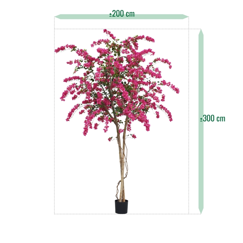 Albero artificiale di bougainvillea Deluxe 300 cm ciliegia