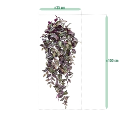Tradescantia pianta artificiale ricadente 100 cm - viola