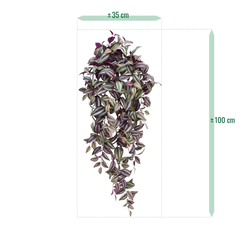 Tradescantia pianta artificiale ricadente 100 cm - viola