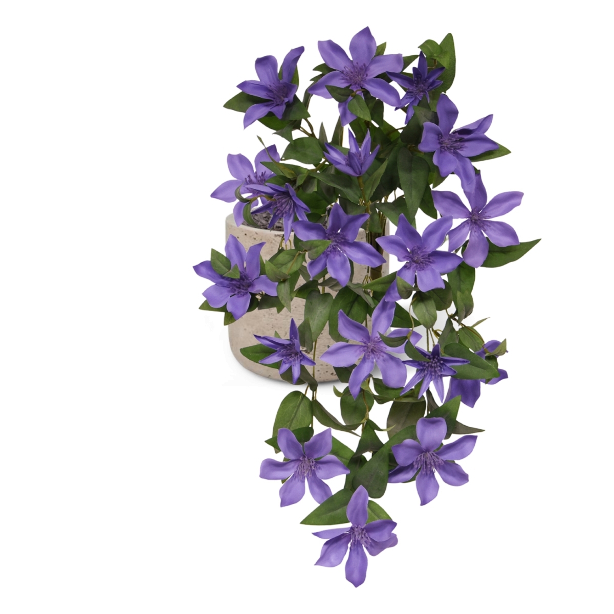 Clematide artificiale da appendere 60 cm Blu