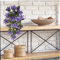 Clematide artificiale da appendere 60 cm Blu