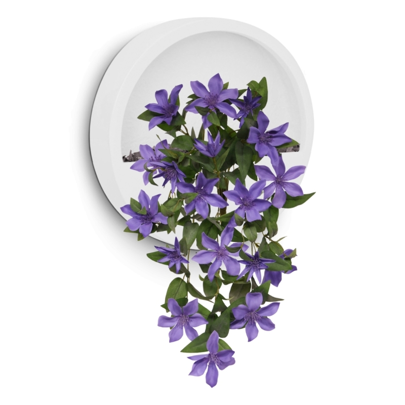 Clematide artificiale da appendere 60 cm Blu