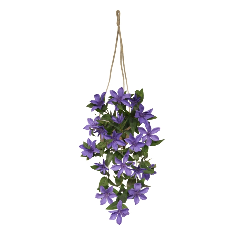 Clematide artificiale da appendere 60 cm Blu