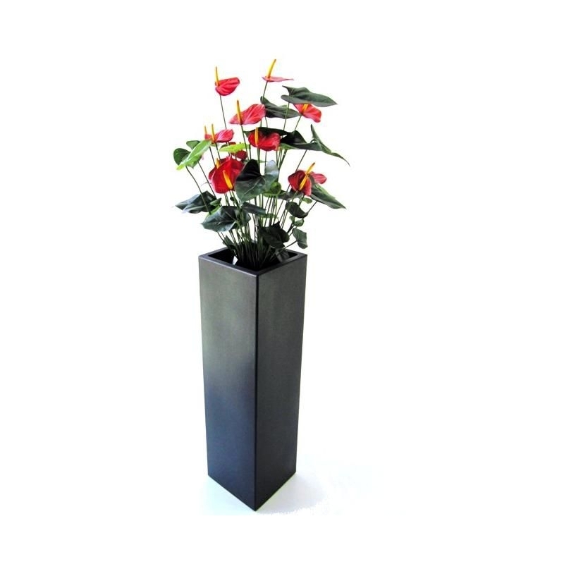 Pianta artificiale Anthurium deluxe 80 cm - rosso