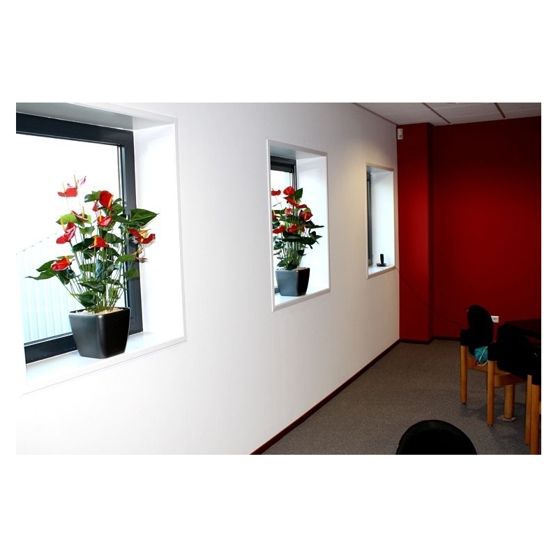 Pianta artificiale Anthurium deluxe 80 cm - rosso