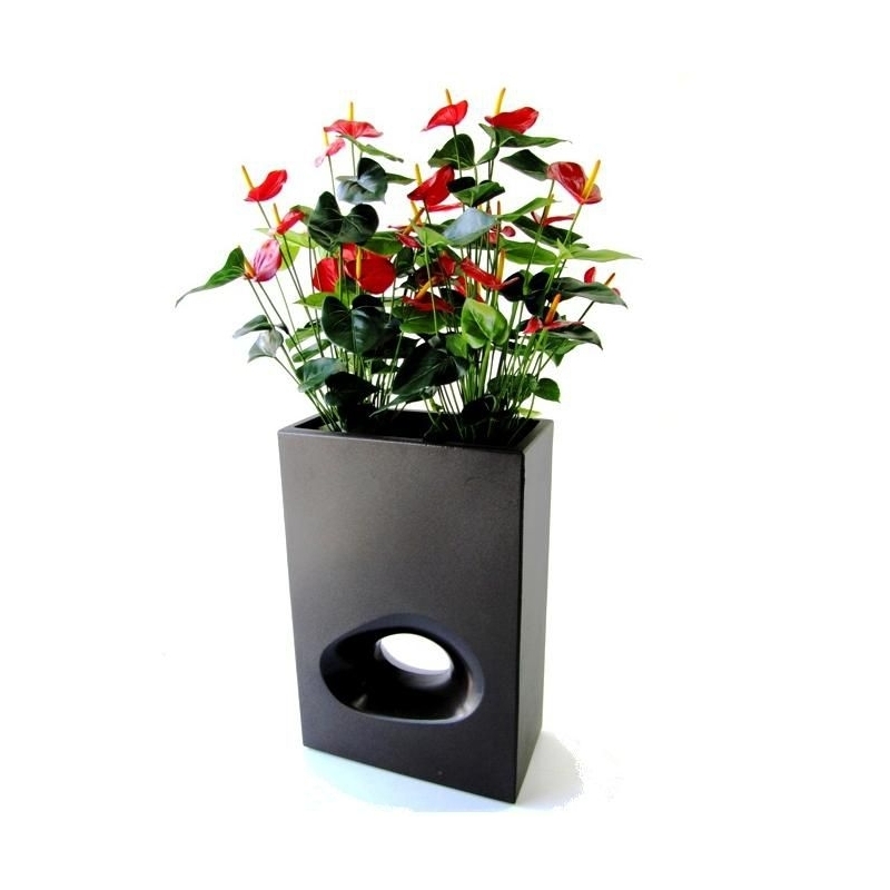 Pianta artificiale Anthurium deluxe 80 cm - rosso