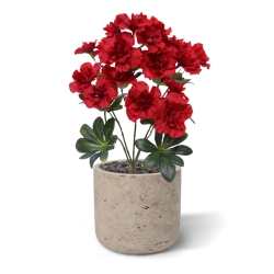 Azalea artificiale 35cm Rosso