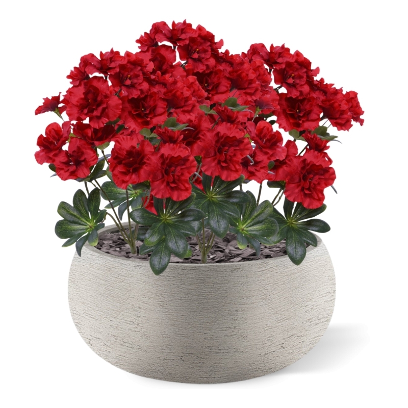 Azalea artificiale 35cm Rosso