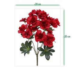 Azalea artificiale 35cm Rosso