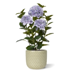 Ortensia Pianta artificiale in vaso 65cm Blu