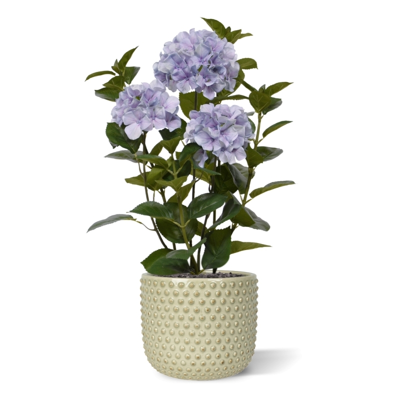 Ortensia Pianta artificiale in vaso 65cm Blu