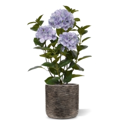 Ortensia Pianta artificiale in vaso 65cm Blu