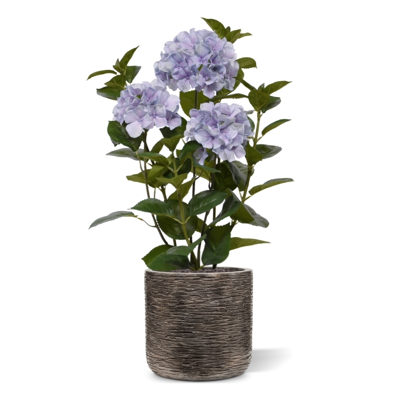Ortensia Pianta artificiale in vaso 65cm Blu