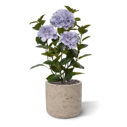 Ortensia Pianta artificiale in vaso 65cm Blu