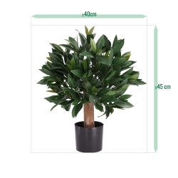 Artificiale Alloro Sfera 45cm UV in vaso
