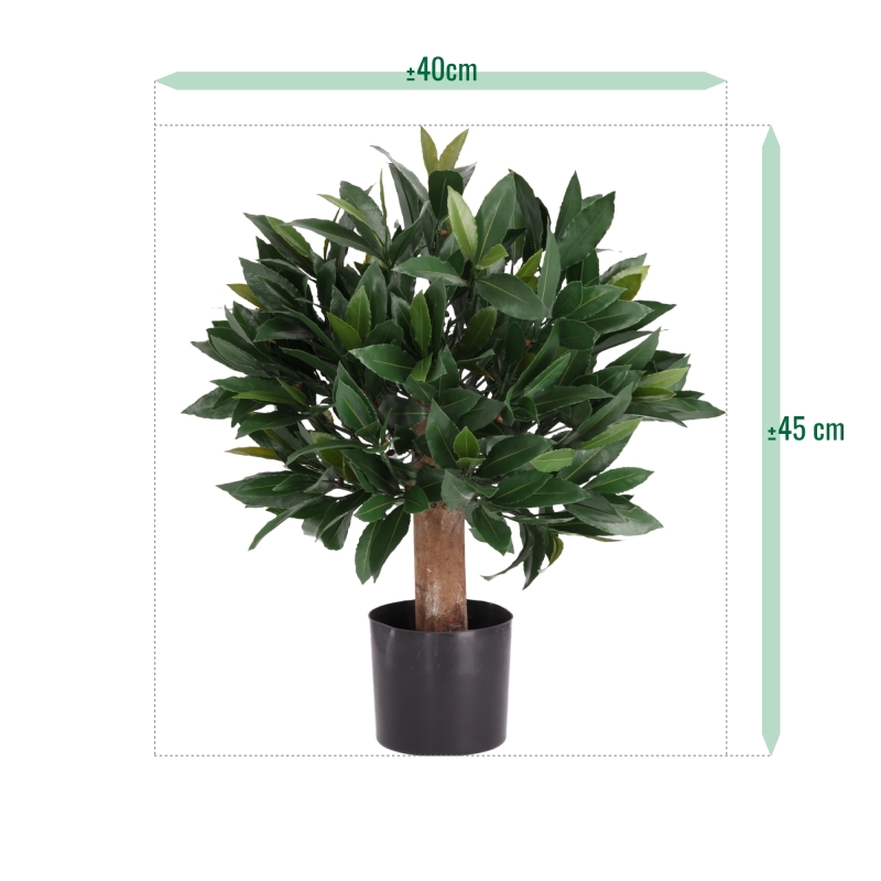 Artificiale Alloro Sfera 45cm UV in vaso