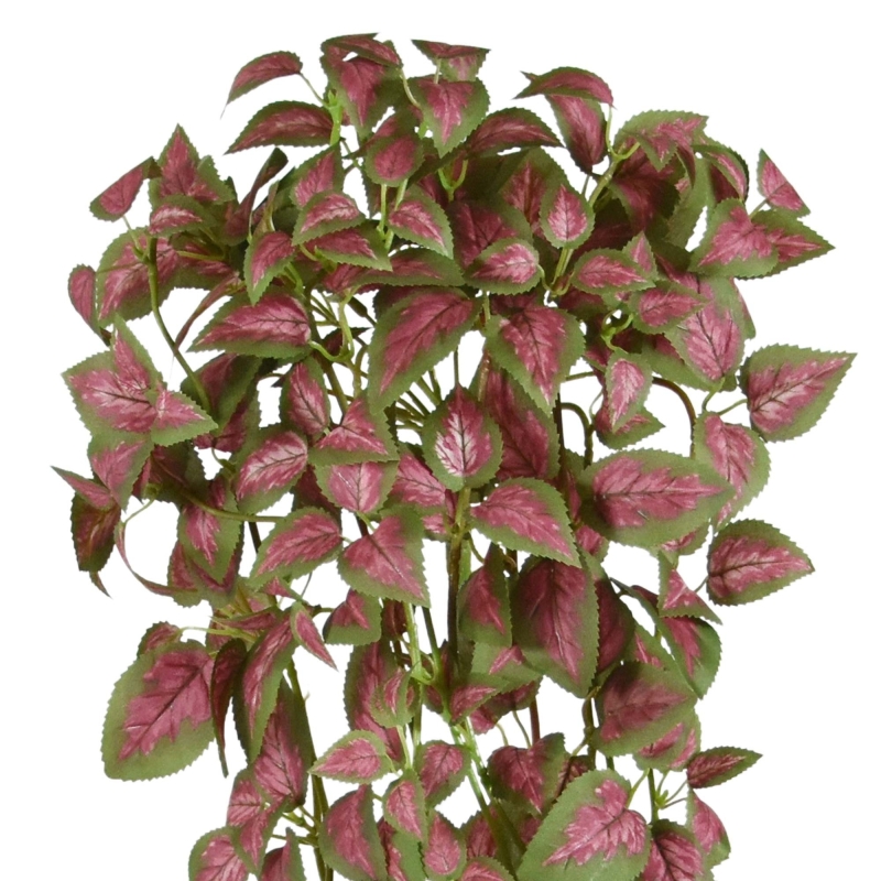 Coleus Pianta pensile artificiale 90 cm rosa/verde