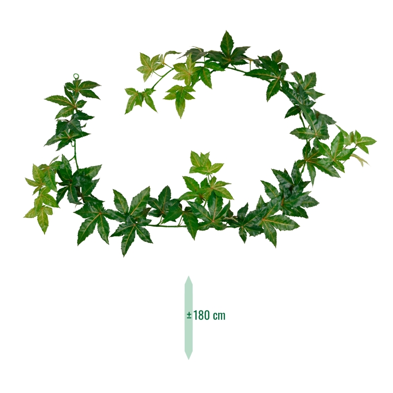 Ghirlanda artificiale di acero 180 cm verde