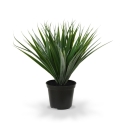 Pianta di erba artificiale di bambù 25 cm - verde in vaso