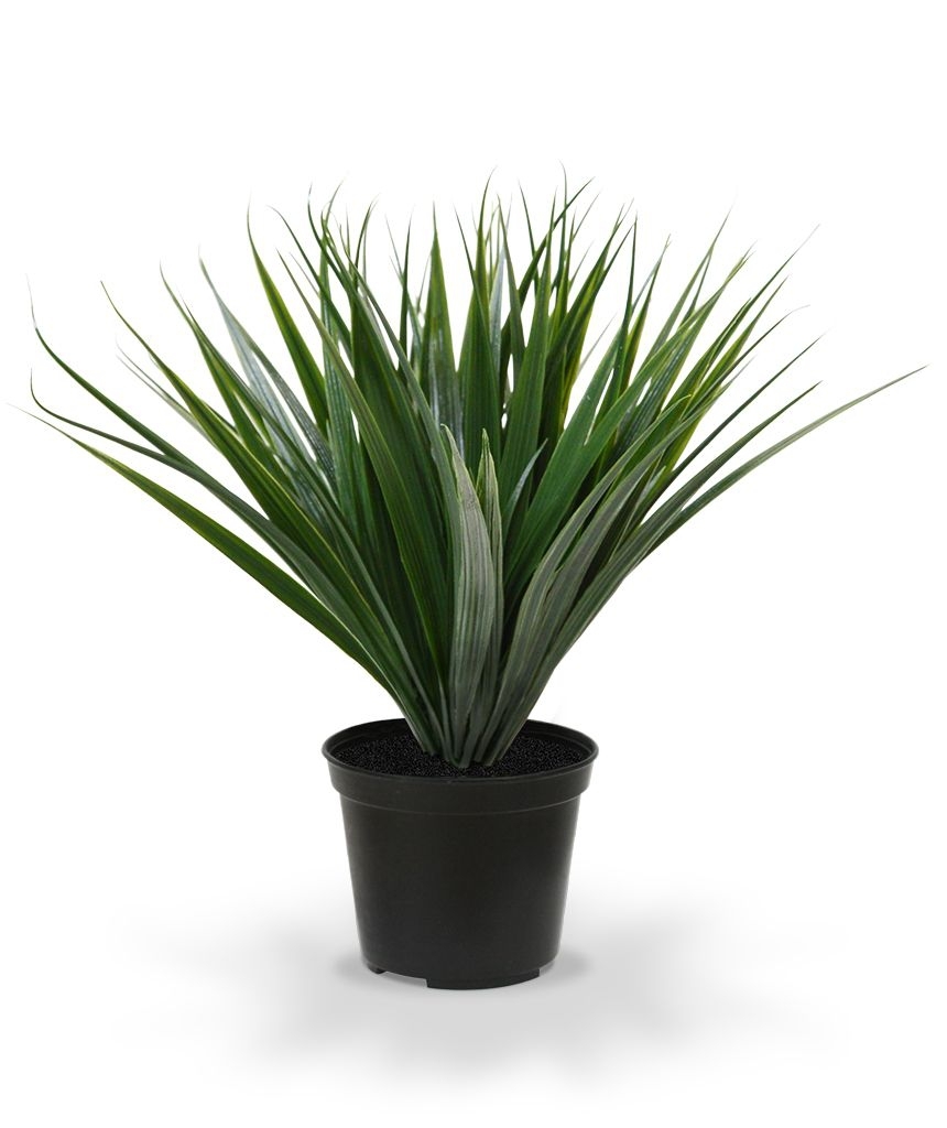 Pianta di erba artificiale di bambù 25 cm - verde in vaso