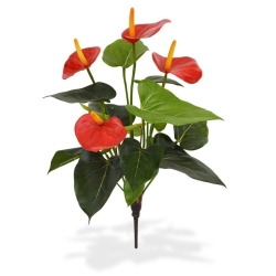 Pianta artificiale di Anthurium 40 cm - rosso