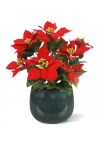 Pianta artificiale Poinsettia 40 cm - rosso