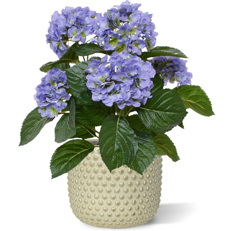 Bouquet artificiale di ortensie 40 cm blu