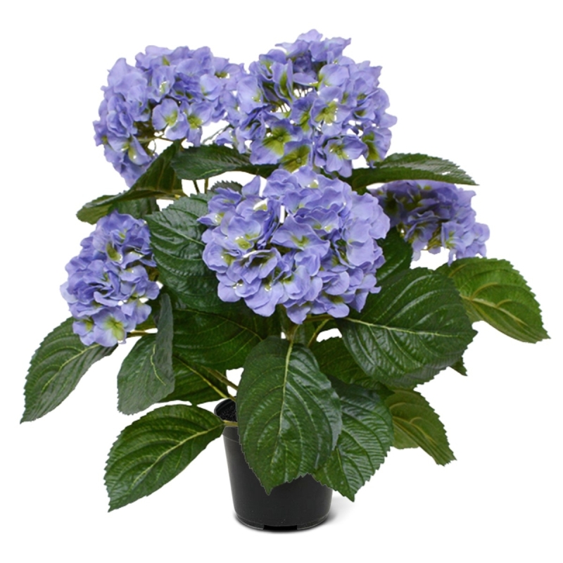 Bouquet artificiale di ortensie 40 cm blu