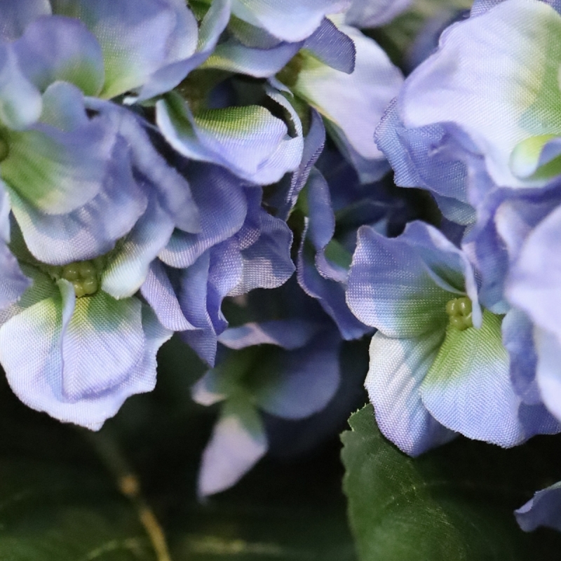 Bouquet artificiale di ortensie 40 cm blu