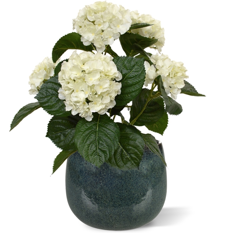 Bouquet artificiale di ortensie 40 cm crema