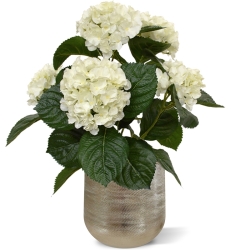 Bouquet artificiale di ortensie 40 cm crema